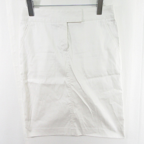 トゥモローランドコレクション TOMORROWLAND collection スカート 膝下丈 綿 36 ホワイト kz11541 レディース拍卖