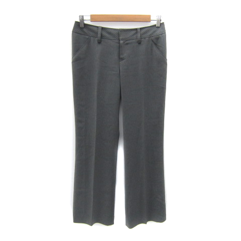 ビアッジョブルー Viaggio Blu スラックスパンツ ストレートパンツ ロング丈 ストライプ柄 2 グレー /SY24 レディース拍卖