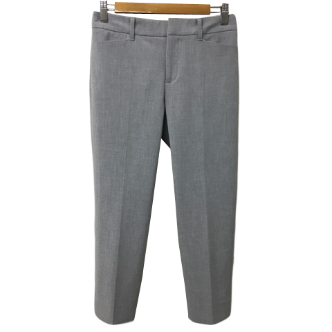 インディヴィ INDIVI パンツ テーパード クロップド センタープレス メランジ 36 グレー レディース拍卖