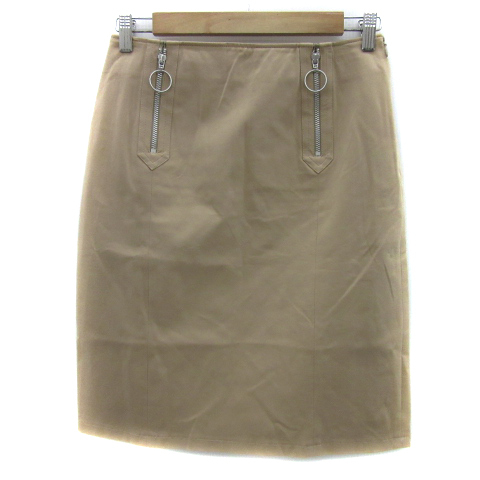 エルプラネット ELLE PLANETE タイトスカート ひざ丈 無地 40 L ベージュ /YS11 レディース拍卖