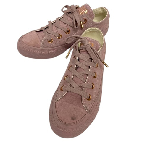 コンバース CONVERSE スニーカー 553242C オールスター レースアップ ローカット 22cm ピンク 金 ゴールド レディース拍卖