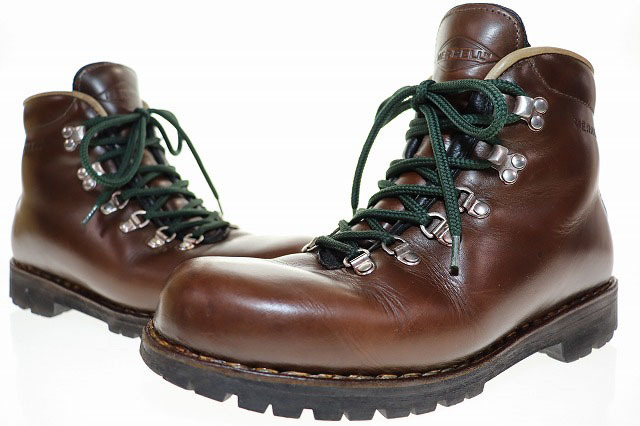 メレル MERRELL WILDERNESS ウィルダネス トレッキングブーツ US 8.5 WBS80433 レザー イタリア製 ビブラムソール マウンテンブーツ ブラウ拍卖