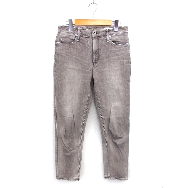 アッパーハイツ upper hights デニム ジーンズ ストレート ウォッシュ加工 コットン 綿 ジップフライ 25 茶 ブラウン /NT18 レディース拍卖