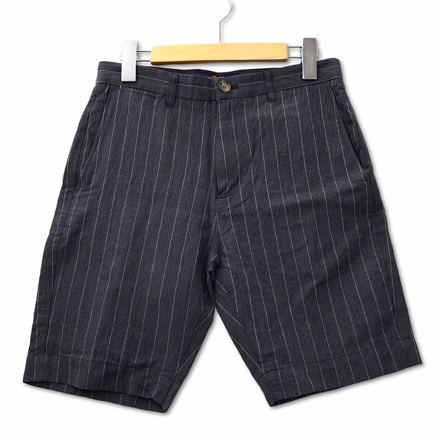 ジャーナルスタンダード レリューム JOURNAL STANDARD relume ウール モヘヤ ブレンド ストライプ ショートパンツ S グレー レディース拍卖