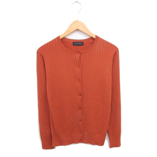 ロートレアモン LAUTREAMONT カーディガン ニット リブニット 薄手 長袖 40 オレンジブラウン 茶 /TT レディース拍卖