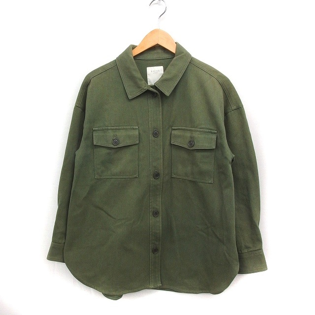 ビーミングバイビームス B:MING LIFE STORE by BEAMS CPOジャケット シャツジャケット 無地 コットン 綿 M カーキ /FT15 レディース拍卖