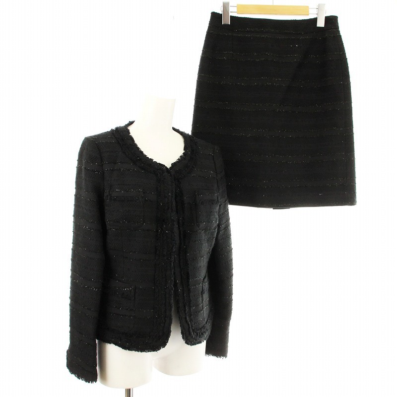 アー・ヴェ・ヴェ ミッシェルクラン セットアップ 上下 2点セット スーツ フォーマル ツイードジャケット 38拍卖