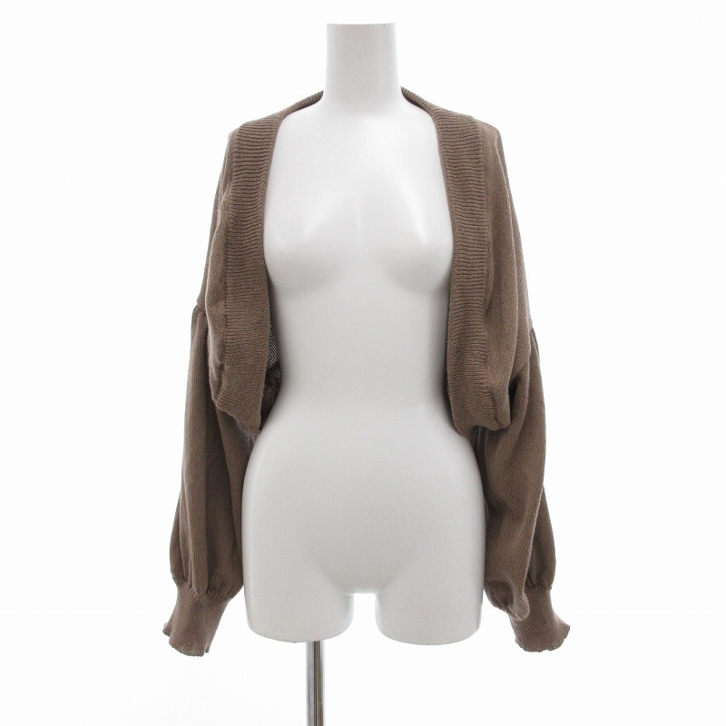 ヘザー Heather ボレロ トッパー ニット S 茶 ブラウン /UO ■GY39 レディース拍卖