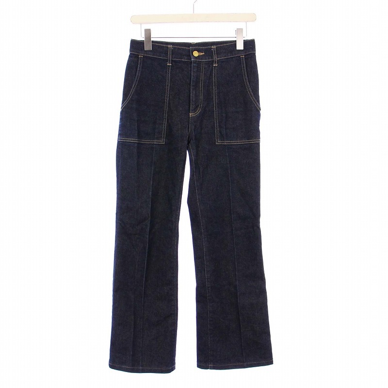 ミューズ ドゥーズィエム クラス 20AW STRAIGHT FLARE DENIM ストレートフレアデニムパンツ ジーンズ 34 ブルー拍卖