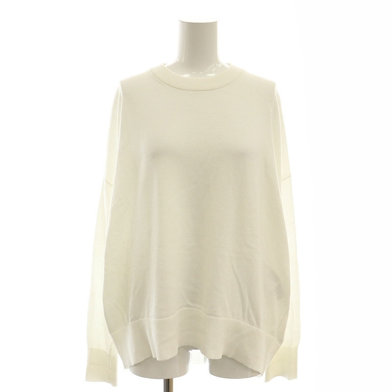 セオリー Theory 23AW STAPLE COTTON 2 KARENIA CRN J トップス ニット セーター 長袖 S 白 ホワイト /AT ■OS レディース拍卖