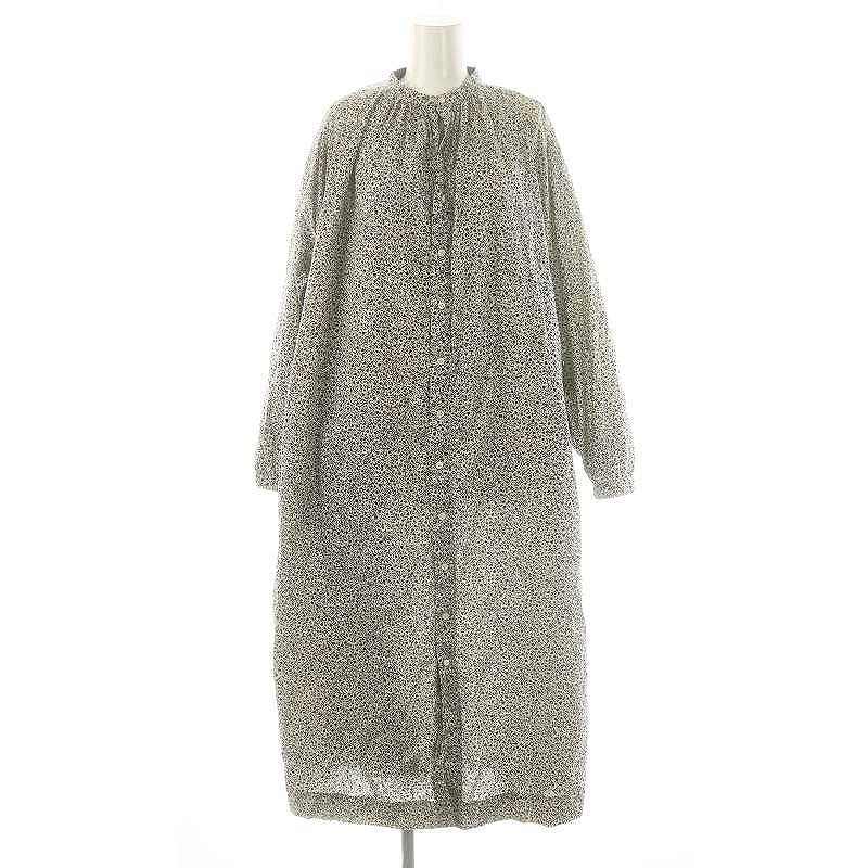 フォーティーファイブアールピーエム 45R 45rpm フラワータペットのドレス ワンピース ロング 長袖 アイボリー ネイビー /DO ■OS レディー拍卖