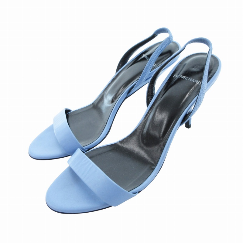 ピエールアルディ PIERRE HARDY ストラップヒールサンダル ハイヒール レザー 39 24.5cm 水色 ライトブルー /HO ■SH レディース拍卖