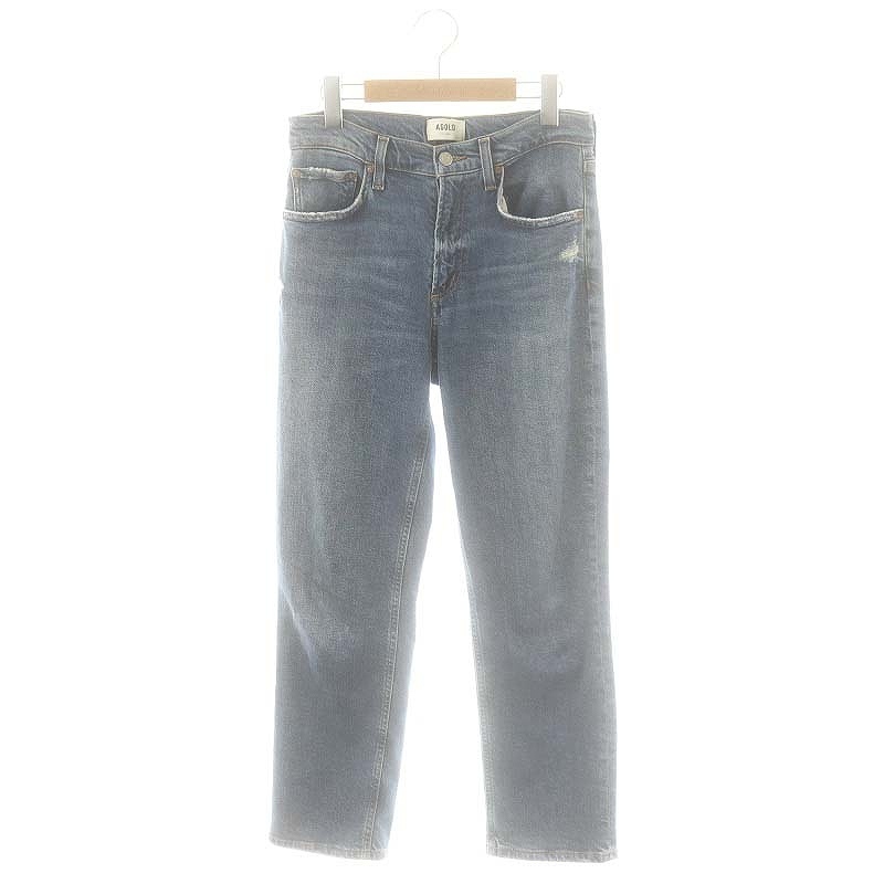 エーゴールドイー AGOLDE ストレート レッグ ジーンズ デニムパンツ 25 ブルー a9100c /DF ■OS レディース拍卖