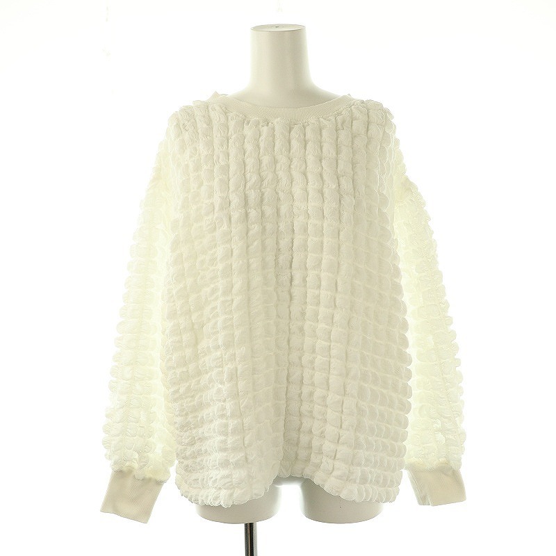 ジャーナルスタンダード レリューム JOURNAL STANDARD relume 23AW ポコポコプルオーバー カットソー 長袖 F 白 ホワイト拍卖
