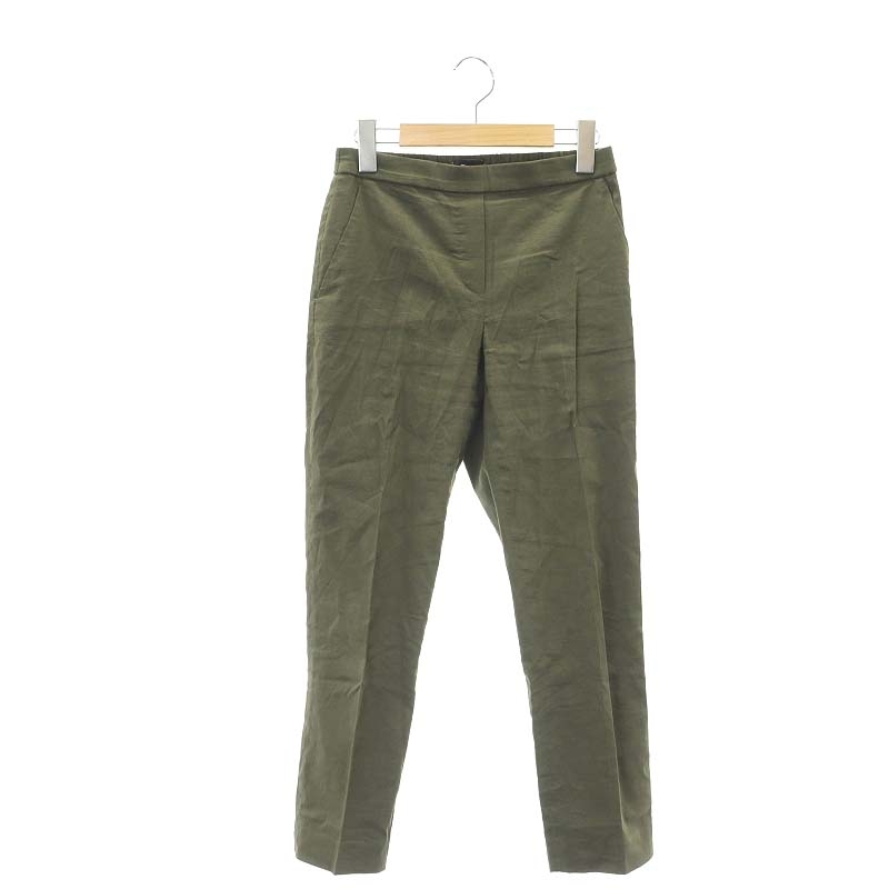 セオリー Theory 24SS Good Crunch W Treeca Pull On J テーパードパンツ イージー リネン XX0 カーキ /DF ■OS ■SH レディース拍卖
