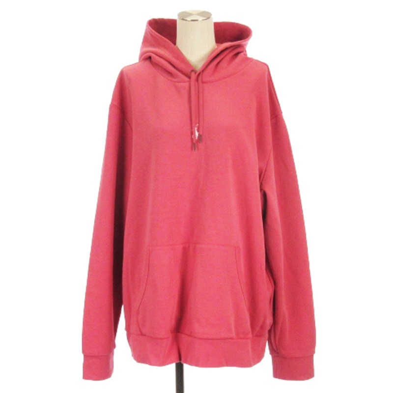 ポロ ラルフローレン POLO RALPH LAUREN スウェットパーカー プルオーバー 刺繍 ピンク系 XL レディース拍卖