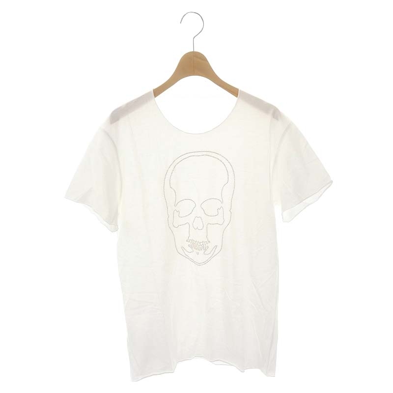 ルシアンペラフィネ LUCIEN PELLAT-FINET ラインストーン スカル Tシャツ カットソー 半袖 M 白 ホワイト /MF ■OS ■AD ■PN拍卖