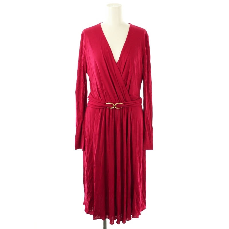 エスカーダ ESCADA カシュクール ワンピース シルク混 38 赤 /MI ■OS レディース拍卖