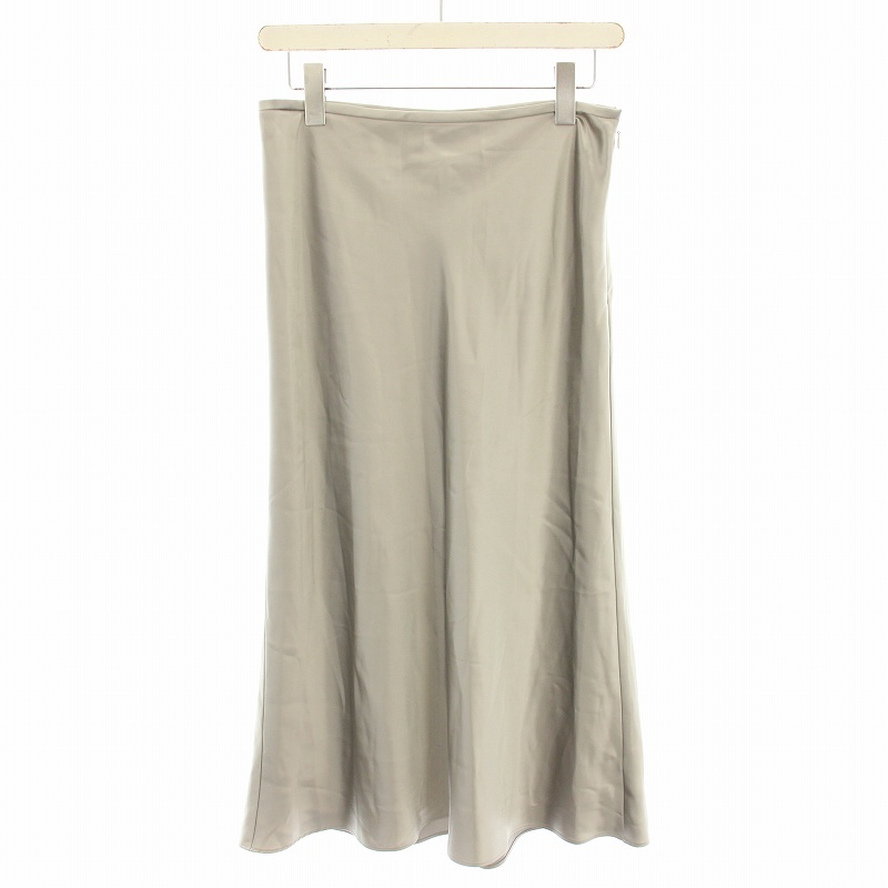 セオリー Theory 24SS フルードサテンCLミディスカート FLUID SATIN CL MIDI SK ロング フレア S グレージュ 01-4107310 /YT レディース拍卖