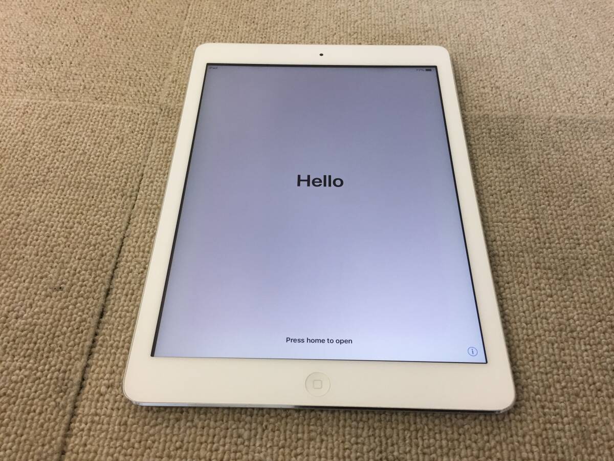 【7】iPad Air 本体32GB WiFiモデル(MD789J/A) シルバー 動作確認済み拍卖
