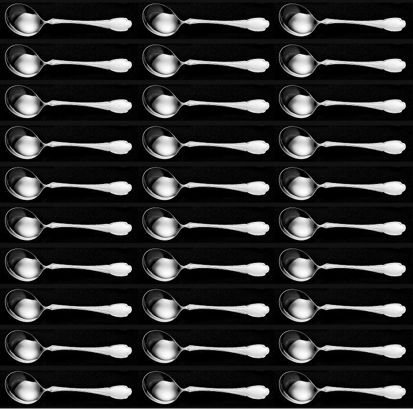 ★ラッキーウッドシルバーレークブイヨンスプーン30P高級18-10ステンレス使用ミラー仕上日本製新品拍卖