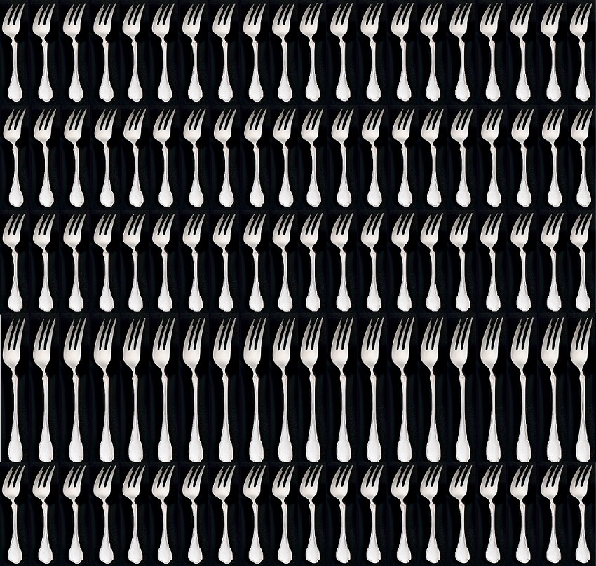 ★ラッキーウッドシルバーレークケーキフォーク100P高級18-10ステンレス使用ミラー仕上日本製新品拍卖