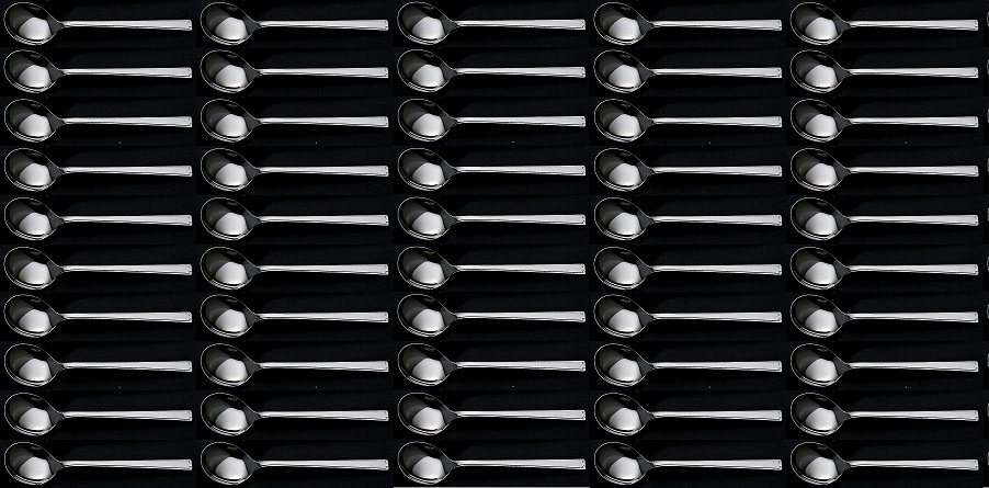 ☆ラッキーウッドロマンス スープスプーン 50本高級18-10ステンレス使用ミラー仕上日本製新品拍卖