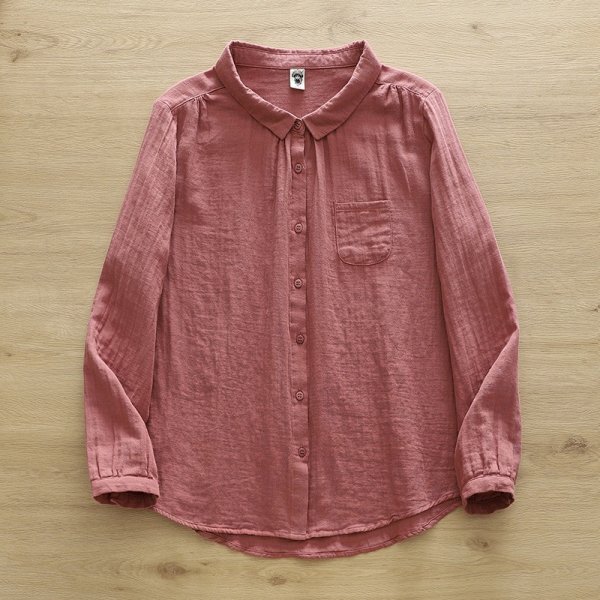 m ダブルガーゼ 綿100% フリーサイズ チュニック トップス ゆったり ワイシャツ コットン 大人可愛 ナチュラル カラー1拍卖