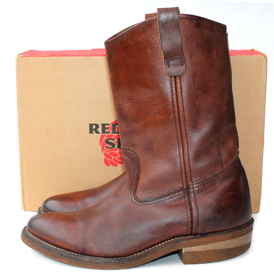 縦羽根タグ★Red Wing SHOES レッドウィング★PECOS BOOTS 1155 7E=25 ペコスブーツ ベルバリタン ウエスタンブーツ バイカー i-1398拍卖