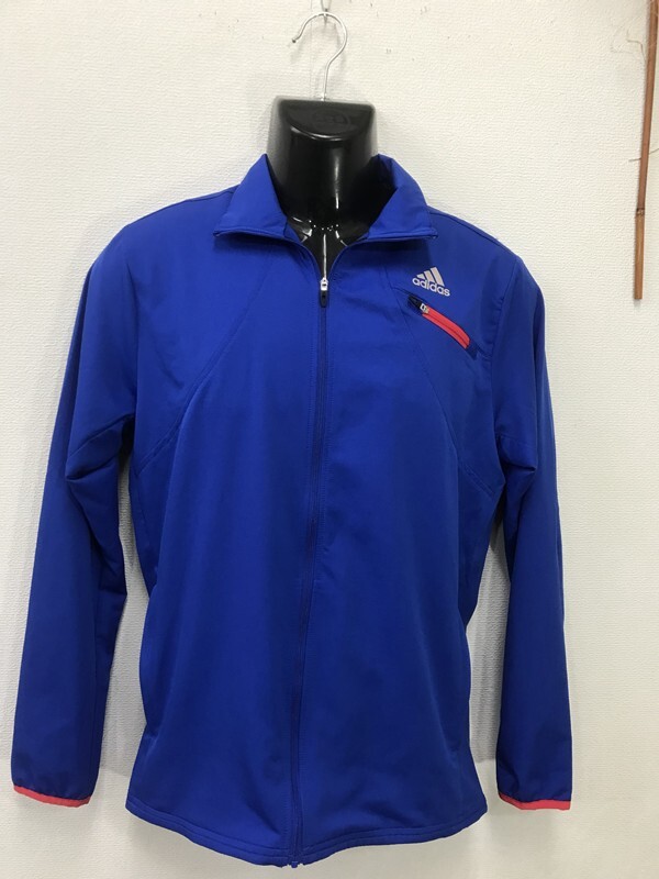 3814 メンズ 【 adidas アディダス 】スポーツウエア フルジップジャケット サイズ:M 色:ブルー拍卖