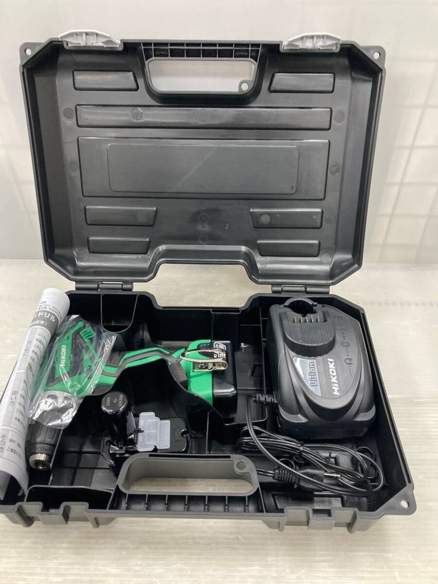 【未使用品】【0924】★HiKOKI 10㎜10.8vコードレスドライバドリル (3Ahバッテリx2/充電器/ケース) DS10DAL(2LMSK) ITL17H2EZ49K拍卖