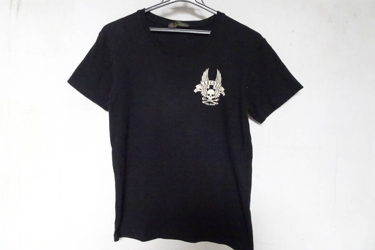 Grass Richs/半袖Tシャツ/クルーネック/左胸・後身プリント入/ドクロ/スカル/骨/ボーン/黒/ブラック(5/19R7)拍卖