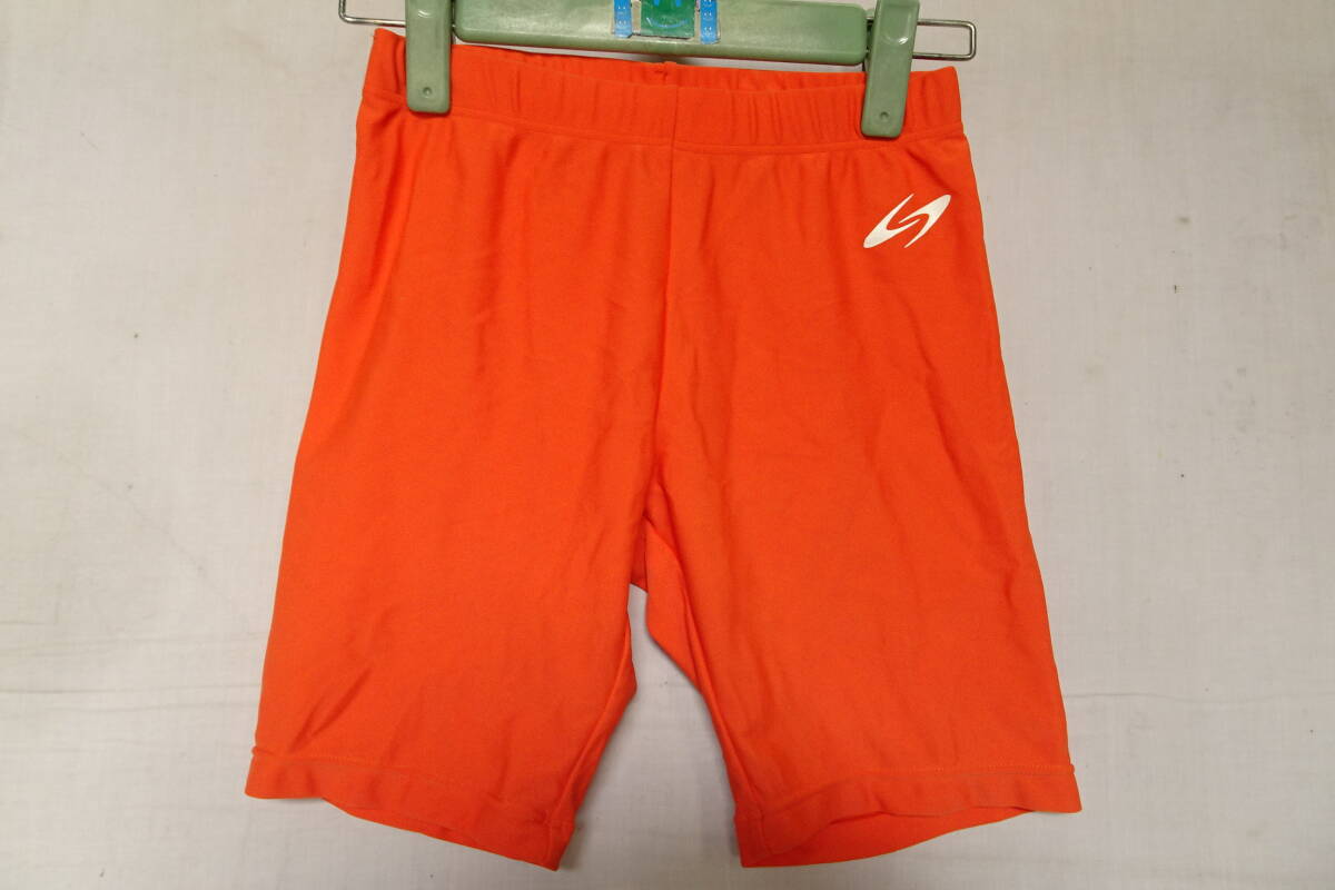 SSK/エスエスケー/SXA716H/スパッツ/インナータイツ/3分丈/ストレッチ性素材/ロゴプリント/オレンジ/Mサイズ(5/23R7)拍卖