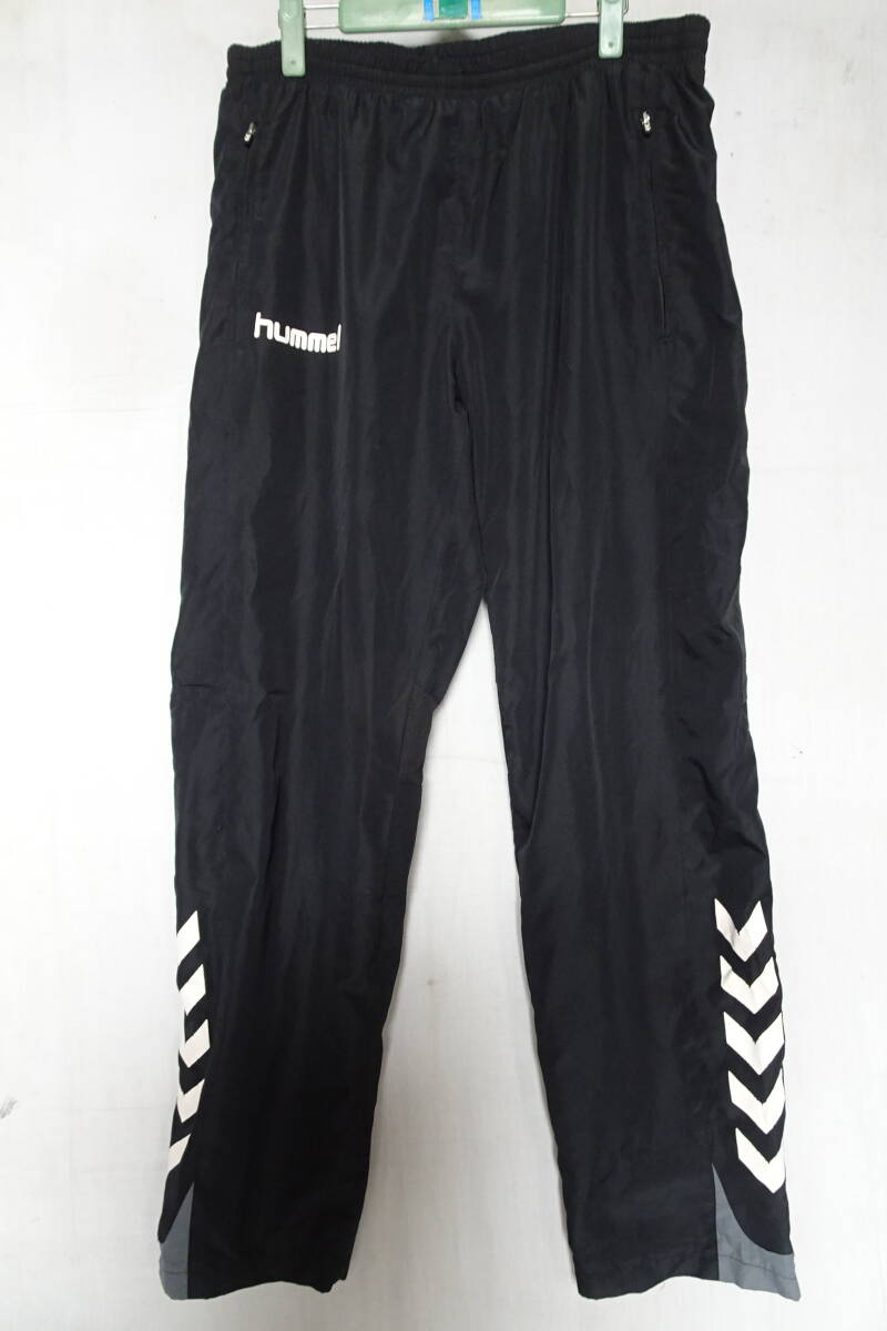 hummel/ヒュンメル/ウォームアップパンツ/ナイロン系ポリエステル/裏地メッシュ/裾ファスナー/スポーツ/黒/ブラック(5/26R7)拍卖