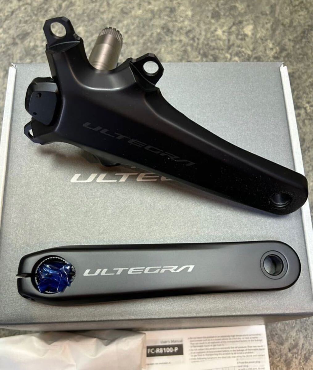 160mm 新品 新型アルテグラ 12s用 パワーメーター内蔵クランクセット FC-R8100-P クランクアーム左右160mm(ギヤなし、充電ケーブル他付属)拍卖