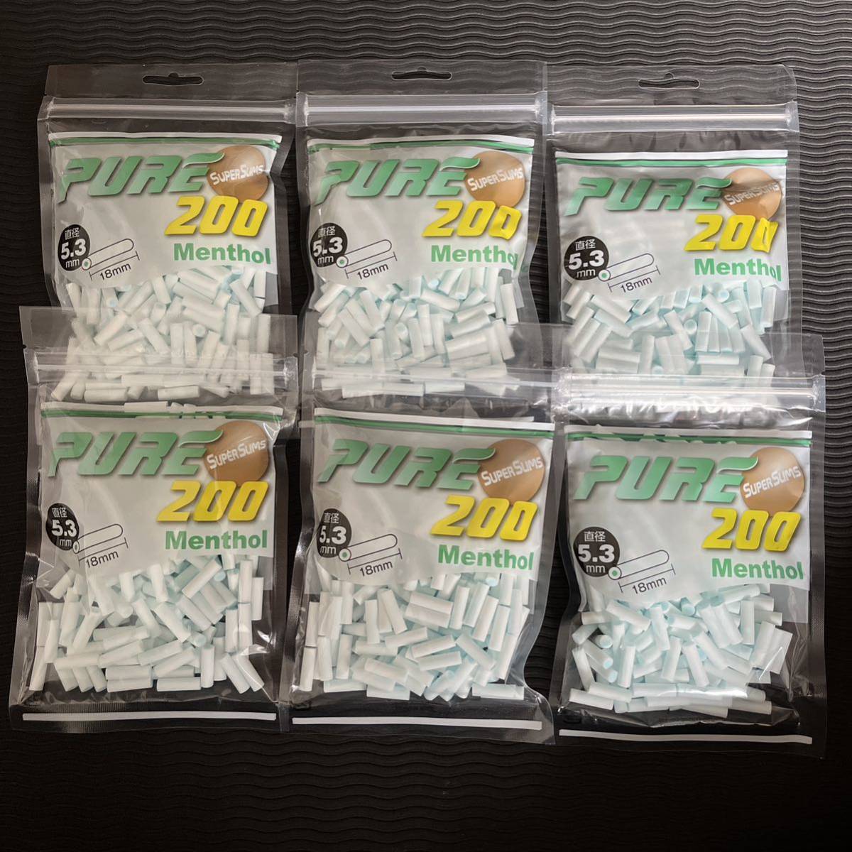 手巻きタバコフィルター PURE ピュア スーパースリムメンソールフィルター 6パック拍卖