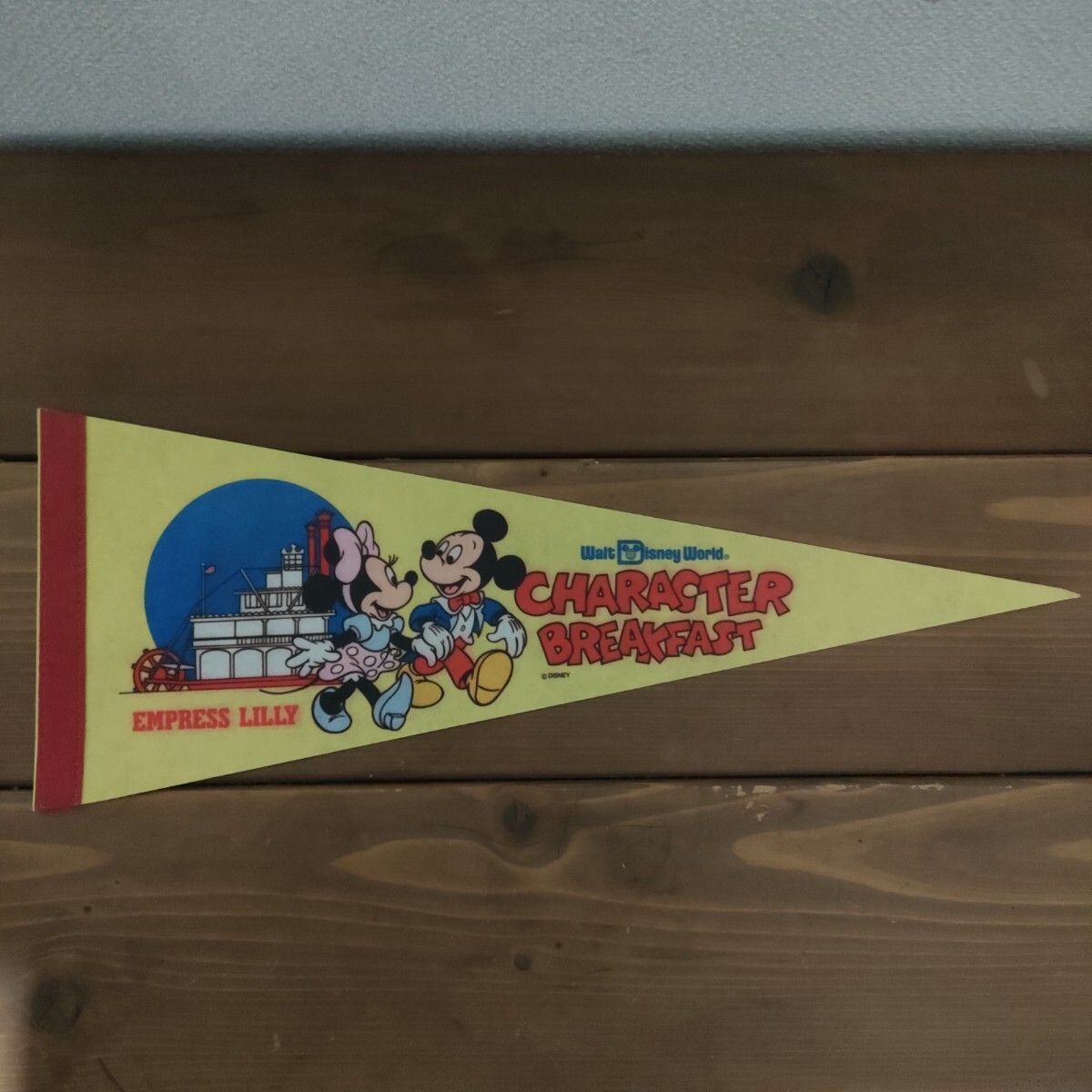 70s 80s ビンテージ ミッキーミニー ペナント ディズニー拍卖