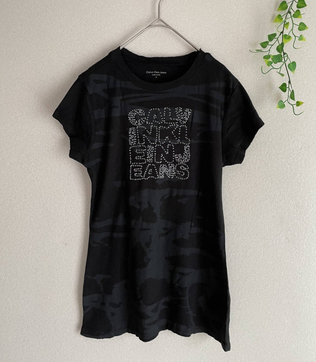 ★Calvin Klein Jeans カルバンクラインジーンズ ビーズ Tシャツ★拍卖