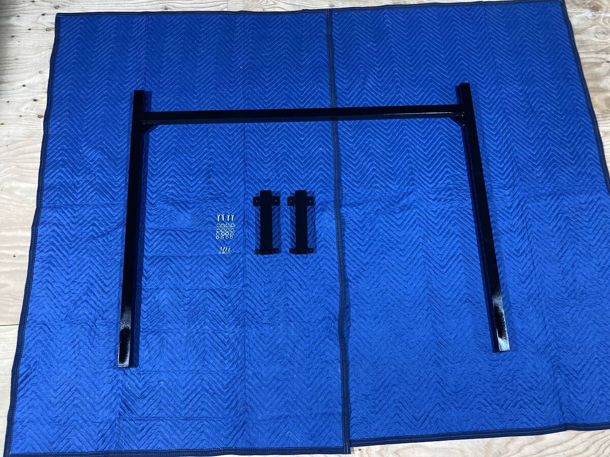 軽トラック用 長尺物 脚立など 荷受架台 脱着式 スタンダードタイプ ブラック塗装済み 1100mm(1000mm)キャリー、ハイゼットなど拍卖