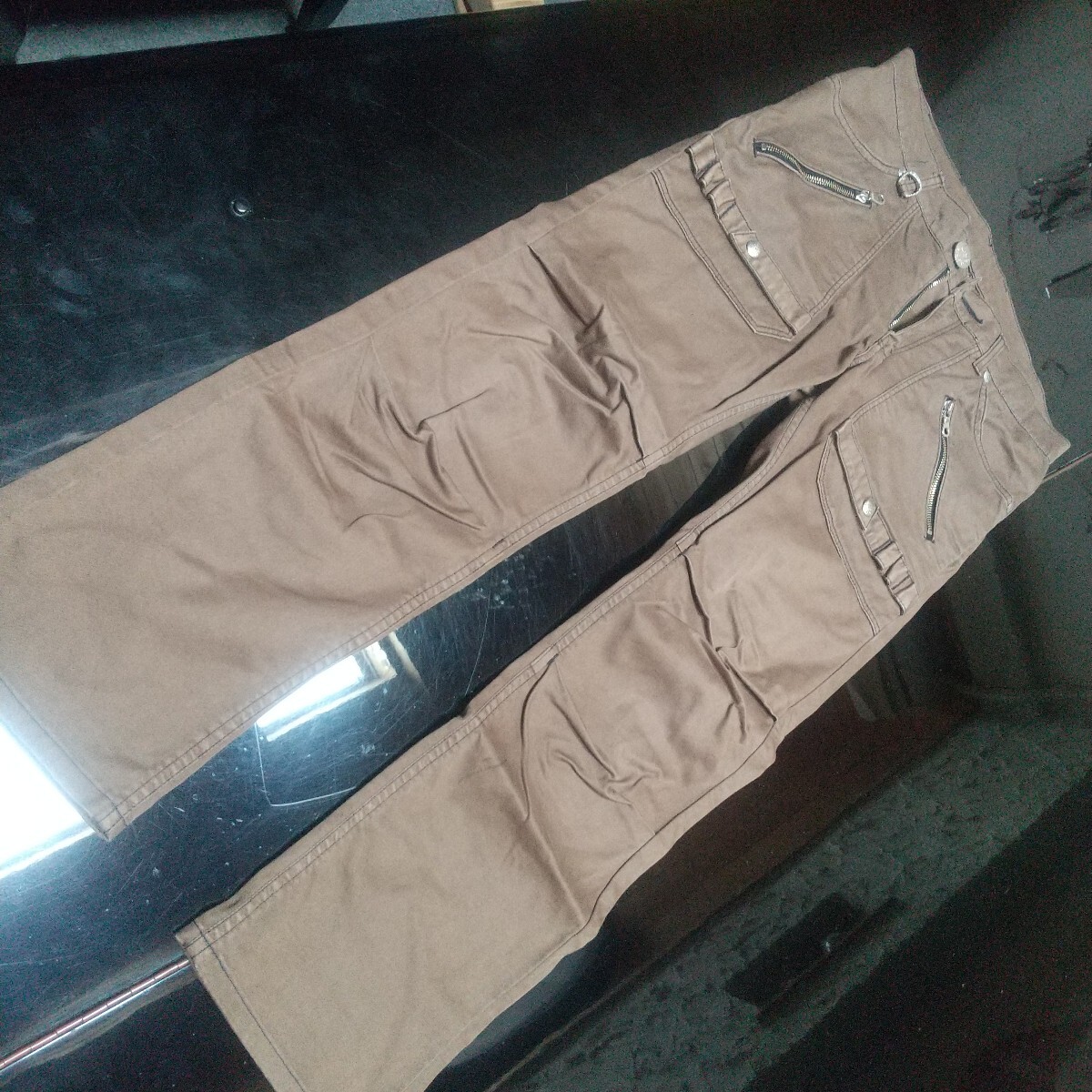 Lee MENS メンズ ジーンズ ジーパン Gパン ワークパンツ ワイルド ライダー 32 L チャコール ブラウン ウエスタン ロック古着 中古品 拍卖