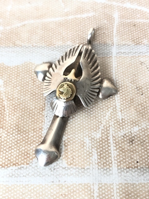 tady&king タディアンドキング 特注ラージクロスイーグルトップ GPウルフ ペンダントトップ 111425377#2拍卖