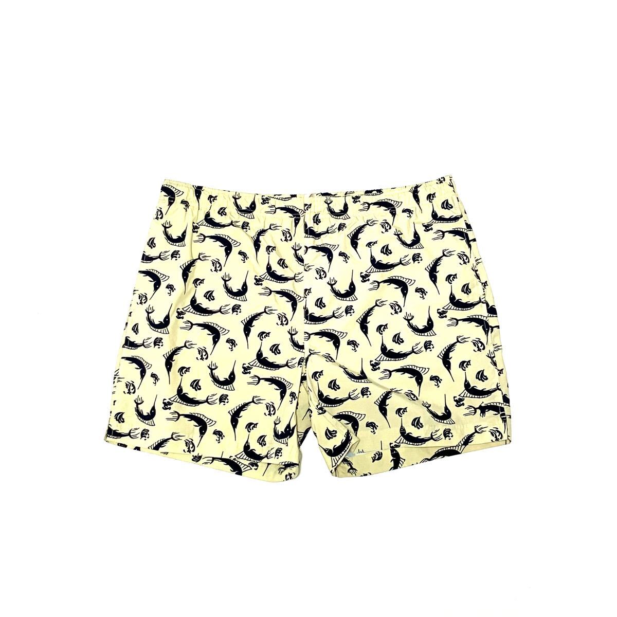 L POLO SPORT ポロ スポーツ カジキ 総柄 ナイロン ショーツ 黄色 イエロー フィッシング 釣り スイムショーツ 90s 90年代 ラルフローレン拍卖