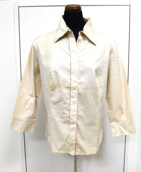 バーバリー ロンドン ★ ブラウス・シャツ ★ ホースマーク刺しゅう入り ★ ベージュ ★ Burberry拍卖