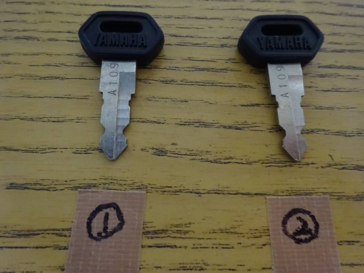 中古ヤマハ純正キー A109番 2本あり 1本300円~ 旧車拍卖