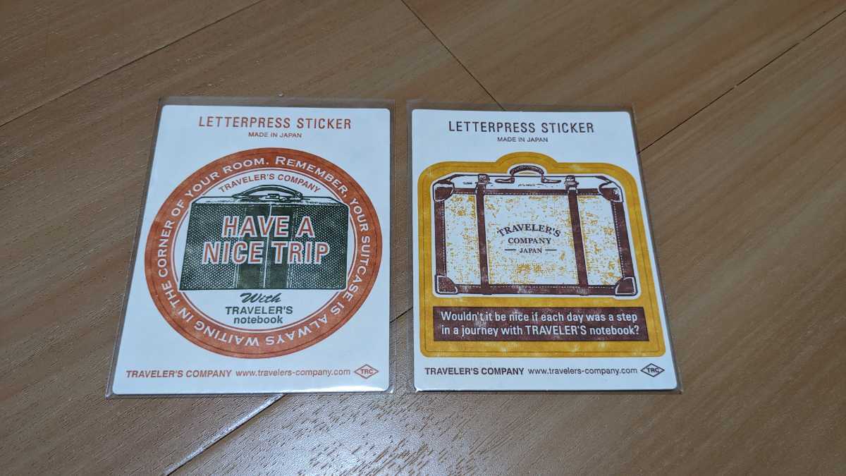 トラベラーズノート 活版ステッカー Travel Tools 2枚セット拍卖