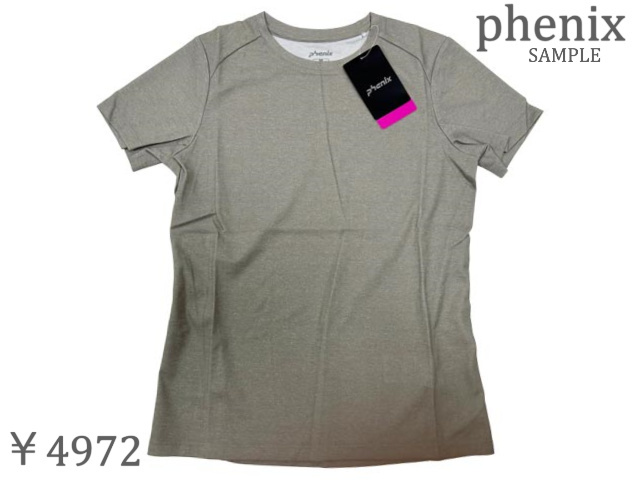 PH822TS95 ヘザーグレー Mサイズ 4972円 phenix/フェニックス半袖Tシャツ 消臭・抑制 サンプル品拍卖