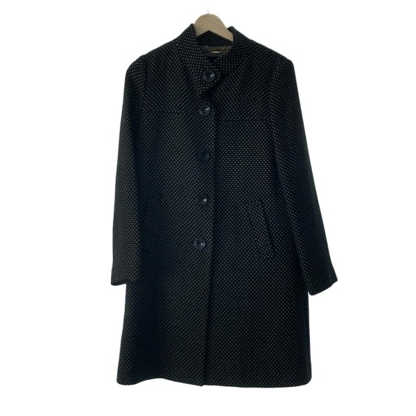 シップス SHIPS サイズM - 黒×ベージュ レディース 長袖/ドット柄/冬 美品 コート拍卖