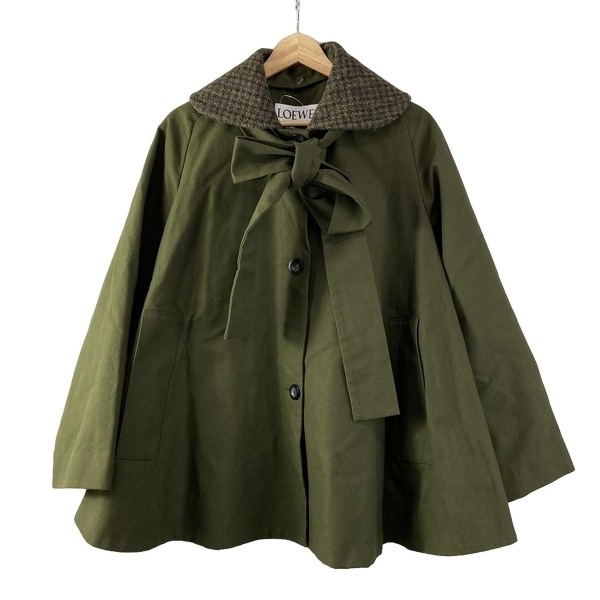 ロエベ LOEWE サイズ32 XS - カーキ レディース 長袖/襟着脱可/冬 コート拍卖