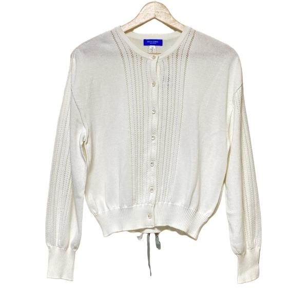 ブルーレーベルクレストブリッジ BLUE LABEL CRESTBRIDGE カーディガン サイズ38 M - 白 レディース 長袖/リボン トップス拍卖