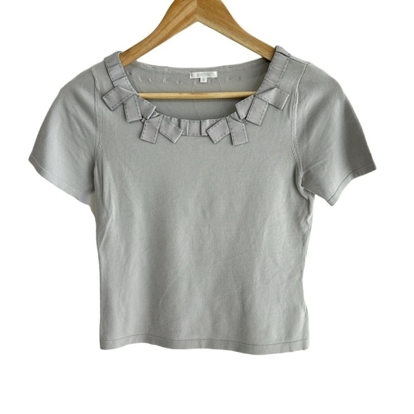 トゥービーシック TO BE CHIC 半袖セーター/ニット サイズ2 M - ライトグレー レディース 美品 トップス拍卖